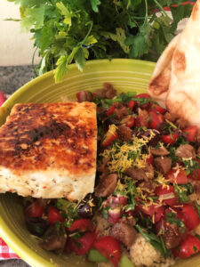 Quarantine Kitchen: Baked feta and couscous